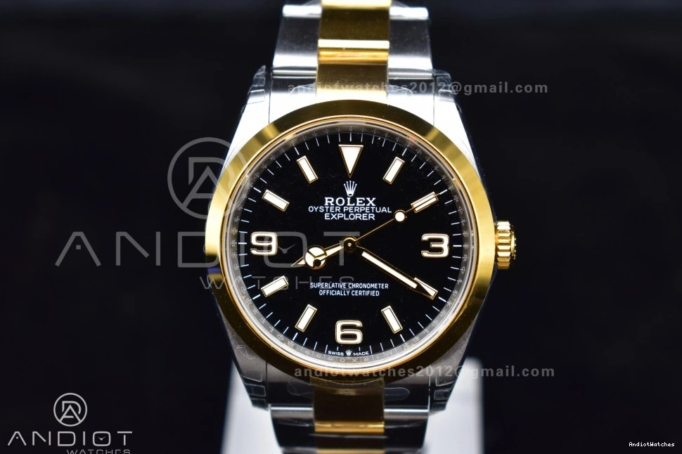 Best 1:1 Steel DD 36mm VSF 904L Black 124273 842 YG Edition Dial Bracelet SS on Resilient Explorer 0108